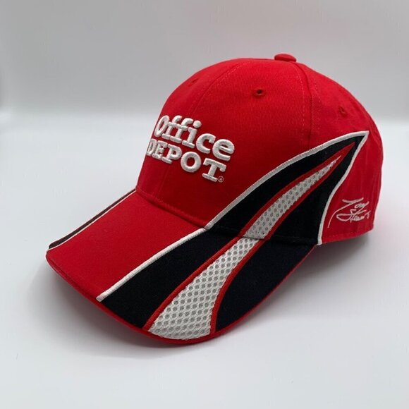 Tony Stewart Office Depot VF Imagewear Red Black Adjustable Hat - Picture 1 of 7